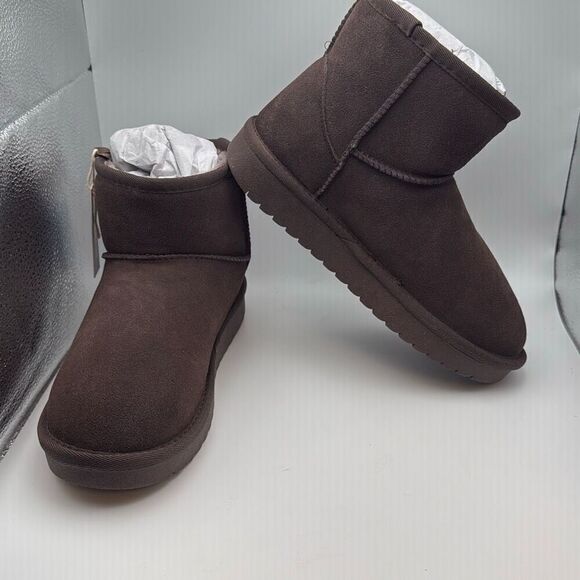 CUSHIONAIRE Women's Hipster pull on boot +Memory Foam SIZE 6.5 WIDE CHOCOLATE - Picture 6 of 7